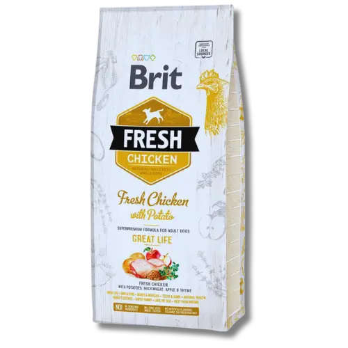 Brit Fresh Chicken with Potato Adult Great Life 2,5 kg