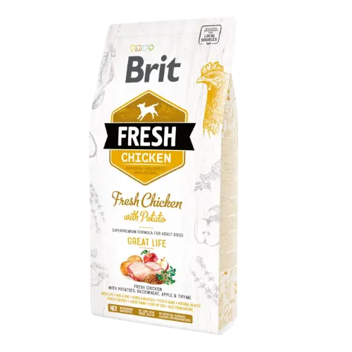 Brit Fresh Chicken with Potato Adult Great Life 2,5 kg