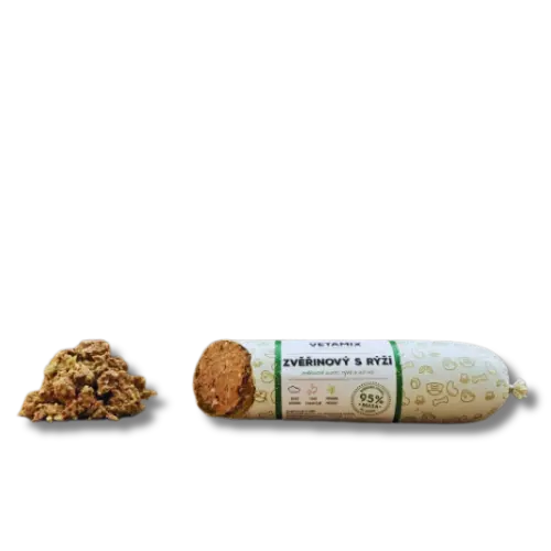 Barf - Vetamix -  Saláma - zverinová s ryžou 850 g
