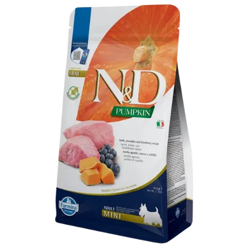 Farmina N&D dog PUMPKIN (GF) adult mini, lamb & blueberry 7 kg