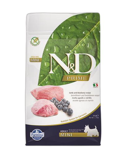 [OBC008479] Farmina N&D dog PRIME (GF) adult mini, lamb & blueberry 0,8 kg
