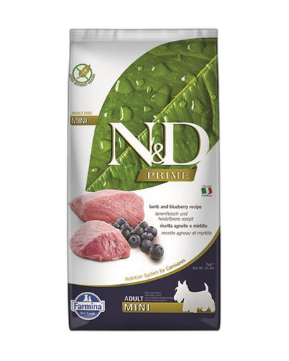[OBC019133] Farmina N&D dog PRIME (GF) adult mini, lamb & blueberry 7 kg