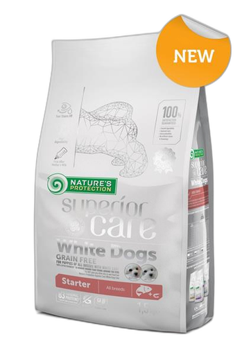 [OBC019619] Natures P Superior care white dog GF puppy starter salmon all breeds 10 kg