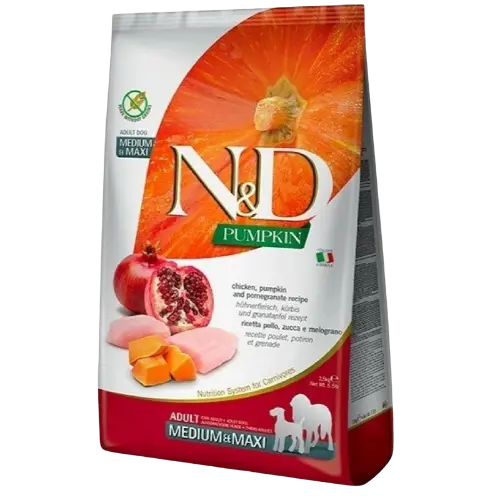 [OBC020082] Farmina N&D dog PUMPKIN (GF) puppy medium & maxi, chicken & pomegranate 12 kg