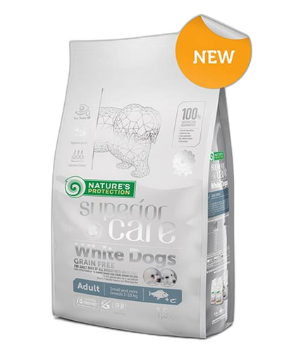 [OBC020486] Natures P Superior care white dog GF adult white fish small&mini 10 kg