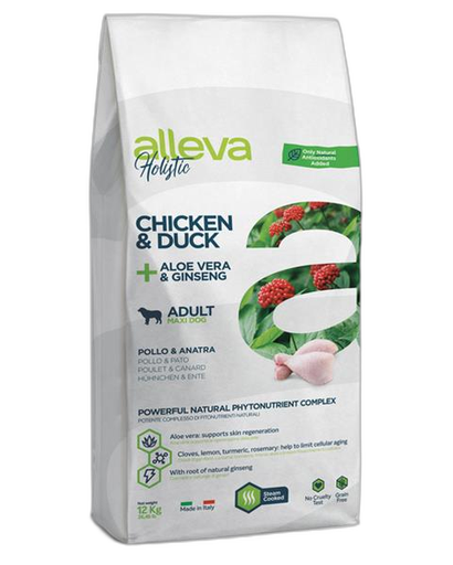 [OBC021687] Alleva HOLISTIC dog adult maxi chicken & duck 12 kg