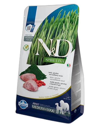 [OBC023529] Farmina N&D dog SPIRULINA (GF) adult medium & maxi, lamb 7 kg