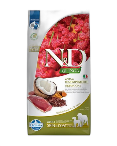 [OBC024022] Farmina N&D dog QUINOA (GF) adult medium & maxi, skin & coat, duck & coconout 7 kg