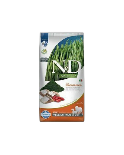 [OBC024157] Farmina N&D dog SPIRULINA (GF) adult medium & maxi herring 7 kg