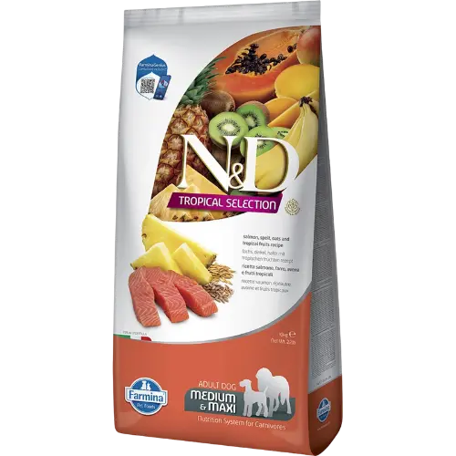 [OBC024171] Farmina N&D dog TROPICAL SELECTION (AG) adult medium & maxi, salmon 10 kg