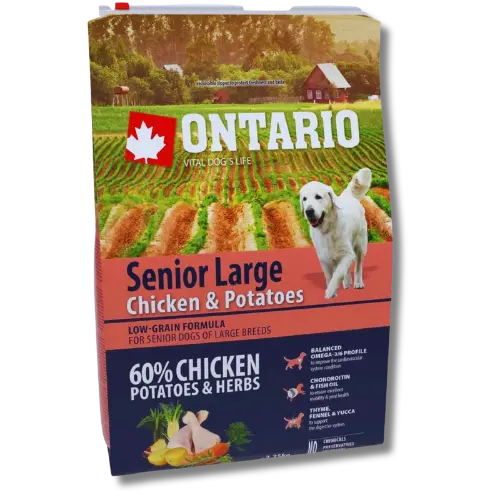 Krmivo Ontario Senior Large Chicken & Potatoes 2,25kg