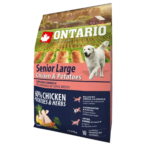 Krmivo Ontario Senior Large Chicken & Potatoes 2,25kg