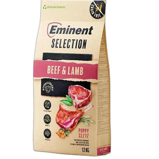 [OBC026272] Eminent dog Selection Puppy Beef & Lamb 12 kg