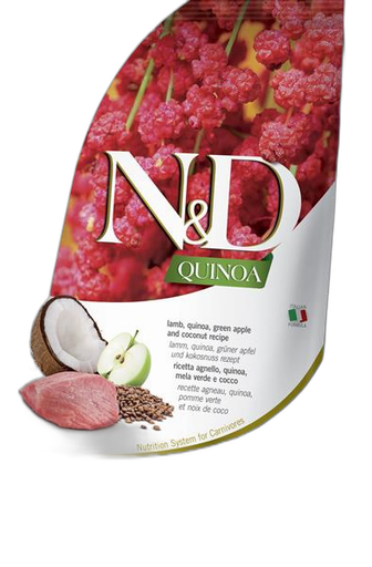[OBC026321] Farmina N&D dog QUINOA (GF) senior mini lamb, green apple and coconut 5 kg