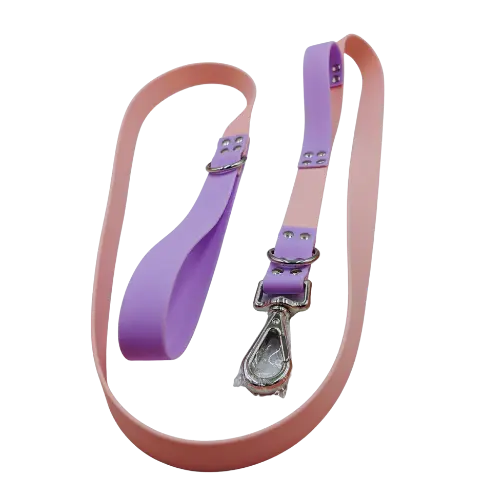 Mestské vodítko - vodeodolné - 180 cm - Svetlo ružová/Fialová/Strieborná 