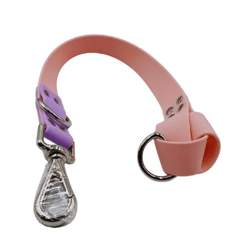 Kontrolná rukoväť s uzlom - vodeodolná - 40cm - Svetlo ružová/Fialová/Strieborná