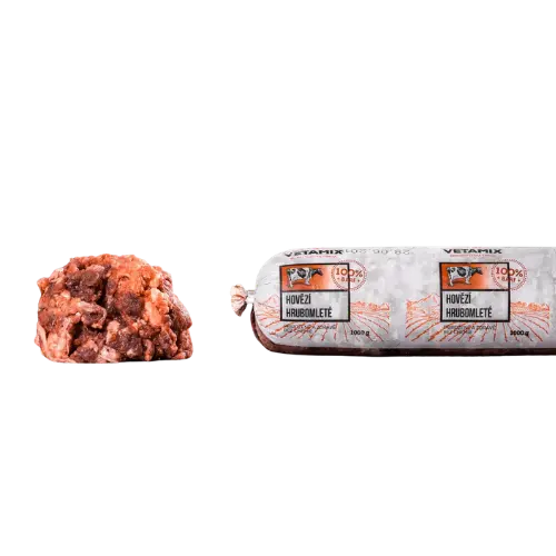  Barf - Vetamix - Hovädzie mäso hrubomleté 1 kg