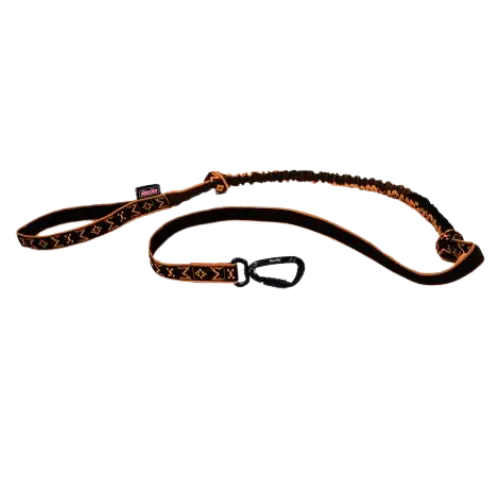 MANMAT - šnúra s amortizérom a ALU karabínou – oranžová, 140 cm, canicross