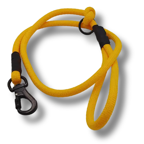 Lanové vodítko krátke - 10mm/130cm - Žlté