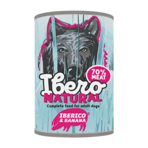 Ibero COLD PRESSED dog GF konz. ADULT IBERICO/banana - 400g